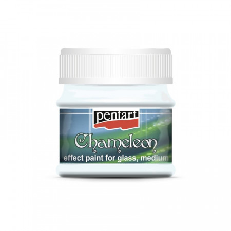 Vopsea de sticla si medium Cameleon Pentart 50 ml - Albastru cameleon