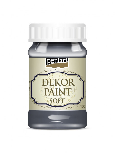 Vopsea decorativa soft Pentart 100ml - Grafit