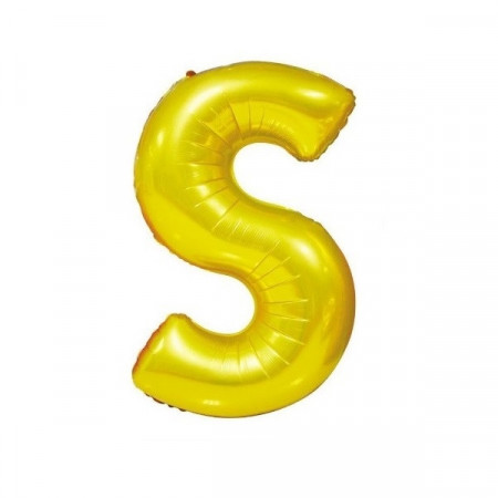 Baloane folie 16" (41cm) auriu litera S