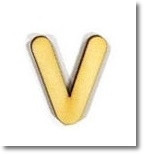 Litera din lemn - litera V (pret/buc)