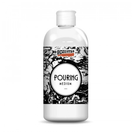 Medium alb pentru fluidizarea vopselelor acrilice, Pouring medium Pentart - 1000 ml
