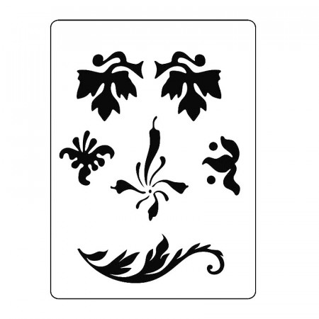 Sablon S09 - Model cu frunze si flori