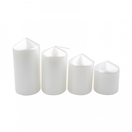 Set 4 lumanari albe perlate pentru Advent, 50-75-90-105 x 60 mm