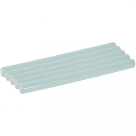 Set 5 baghete silicon pentru pistol de lipit mare - semitransparent, 11 mm x 20 cm
