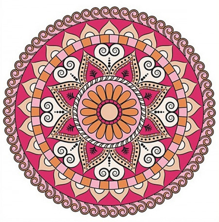 Sticker geam - mandala rosu, 30 x 30 cm