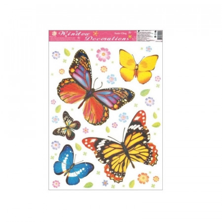 Sticker pentru geam: fluturi colorati 1