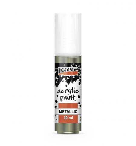 Vopsea acrilica metalizata Pentart 20ml - Verde metalic lucios