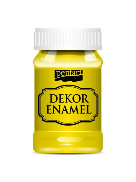Vopsea decor email Pentart 100ml - Galben