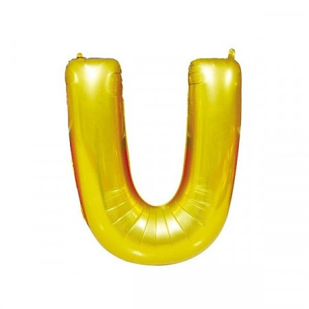 Baloane folie 16" (41cm) auriu litera U