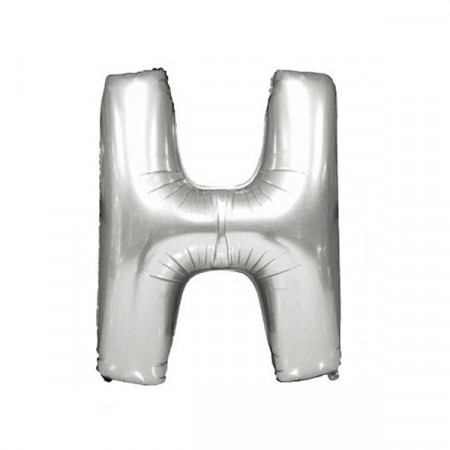 Baloane folie 32" (67cm) argintiu litera H