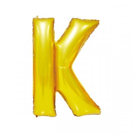 Baloane folie 32" (67cm) auriu litera K