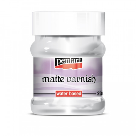 Lac mat pe baza de apa Pentart, 230 ml