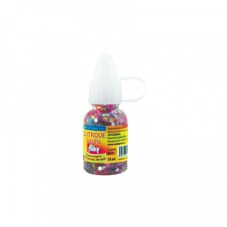 Lipici cu sclipici si paiete 30 ml - hexagon multicolor