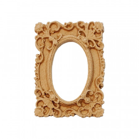 Ornament din lemn termoplastic - rama dreptunghi, 3 x 5 cm