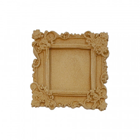 Ornament din lemn termoplastic - rama patrata, 5 x 5 cm