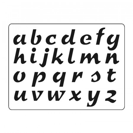 Sablon S25 - litere mici boldate