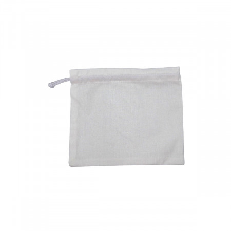 Saculet natural din panza - alb, 18.5 x 16 cm