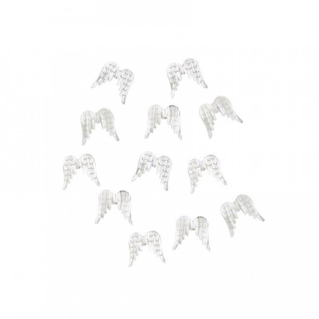 Set 12 aripi de ingeras cu autoadeziv, 3 cm