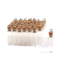 Set 48 sticlute fine cu dop de pluta 1.1 x 3.5 cm