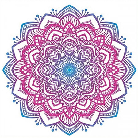 Sticker geam - mandala roz, 30 x 30 cm