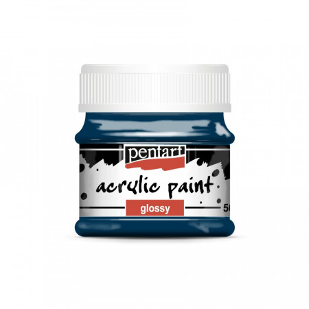 Vopsea acrilica lucioasa Pentart 50 ml - Albastru indigo