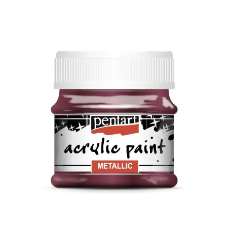 Vopsea acrilica metalizata Pentart 50ml - Mov auriu
