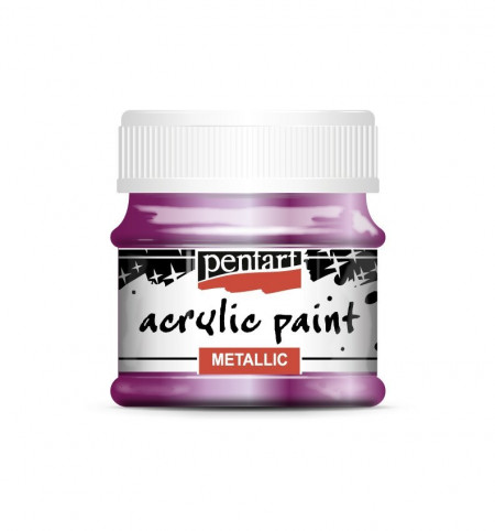 Vopsea acrilica metalizata Pentart 50ml - Mov deschis