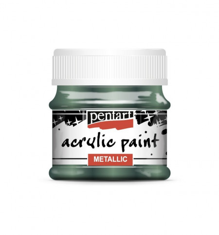 Vopsea acrilica metalizata Pentart 50ml - Verde