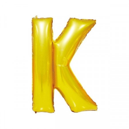 Baloane folie 16" (41cm) auriu litera K