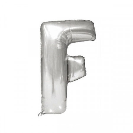 Baloane folie 32" (67cm) argintiu litera F