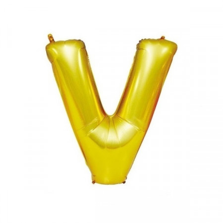 Baloane folie 32" (67cm) auriu litera V