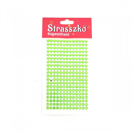 Coala cu 260 pietre autoadezive verde, 6 mm
