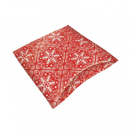 Cutie cadou Craciun, pliabila, din carton - rosu, 16 x 12 x 3.5 cm