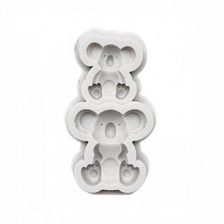 Forma de turnat din silicon DIY - familie de ursuleti koala, 10.6 x 6 x 1.8 cm