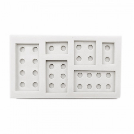 Forma de turnat / modelat din silicon DIY - cuburi LEGO, 10.5 x 6 x 1.4 cm