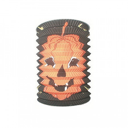 Lampion party Halloween, dovleac negru, 15 cm
