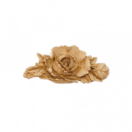 Ornament din lemn termoplastic - ghirlanda trandafir, 6.5 x 3 cm