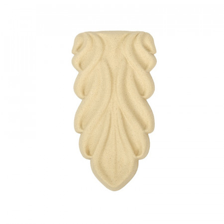 Ornament din lemn termoplastic - picatura alungita mare, 6.5 x 12.5 x 1.5 cm