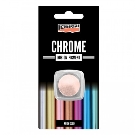 Pigment rub-on Pentart - efect cromat, 0.5 g - Roz auriu