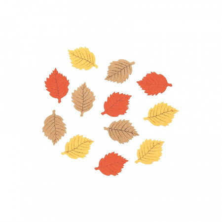 Set 12 frunze din fetru, autoadezive, 5 cm
