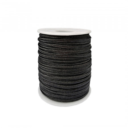 Sfoara poliester tip catifea 3 mm x 50 metri - negru
