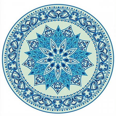 Sticker geam - mandala albastru, 30 x 30 cm