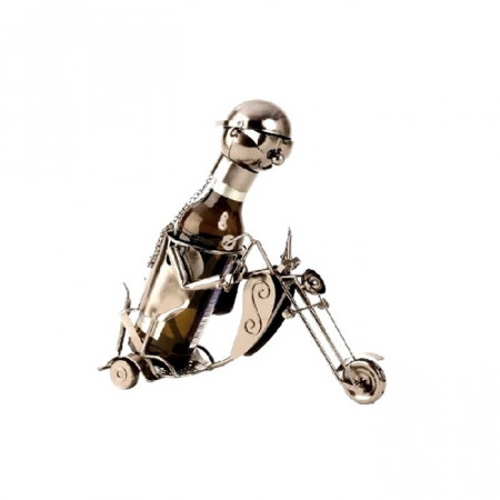 Suport exclusivist din metal, pentru sticle 0.33 l - Motociclist, 22 cm