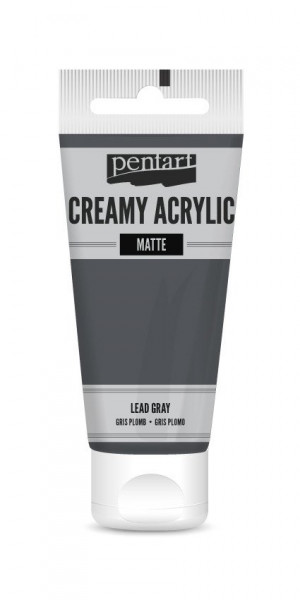 Vopsea acrilica cremoasa mata Pentart 60ml - Gri plumb