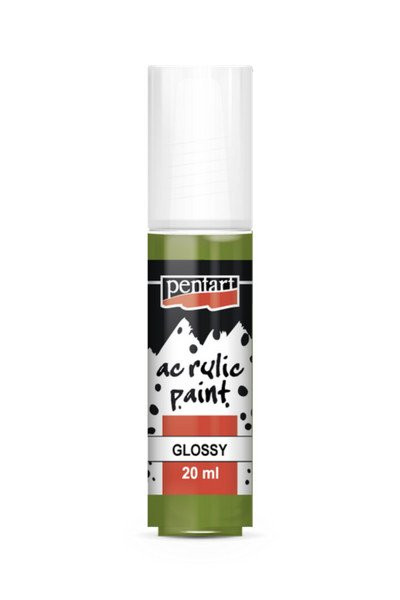Vopsea acrilica lucioasa Pentart 20 ml - Masline verzi