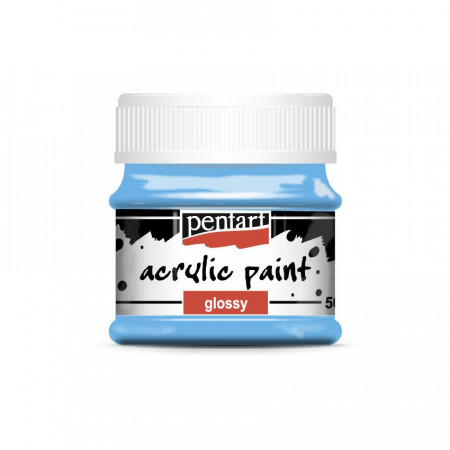 Vopsea acrilica lucioasa Pentart 50 ml - Albastru deschis