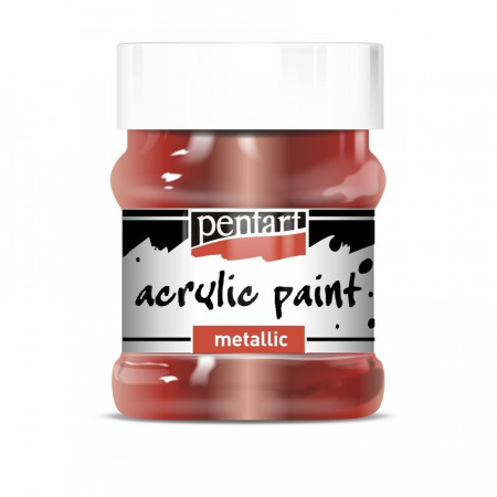 Vopsea acrilica metalizata Pentart 230 ml - Bordo