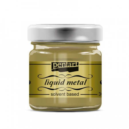 Vopsea metal lichid Pentart 30 ml - Auriu