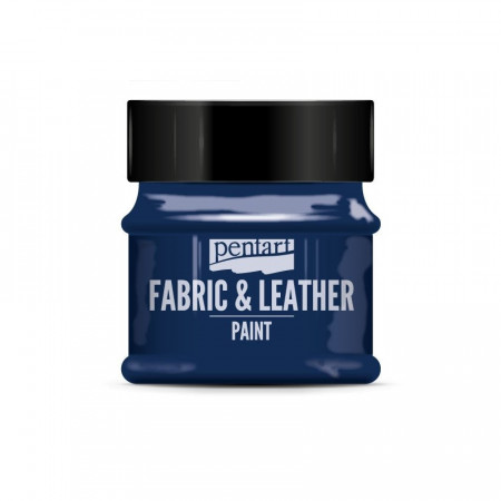 Vopsea pentru piele si textile Pentart 50 ml - culori cu sclipici - Albastru