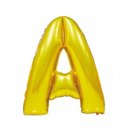 Baloane folie 16" (41cm) auriu litera A
